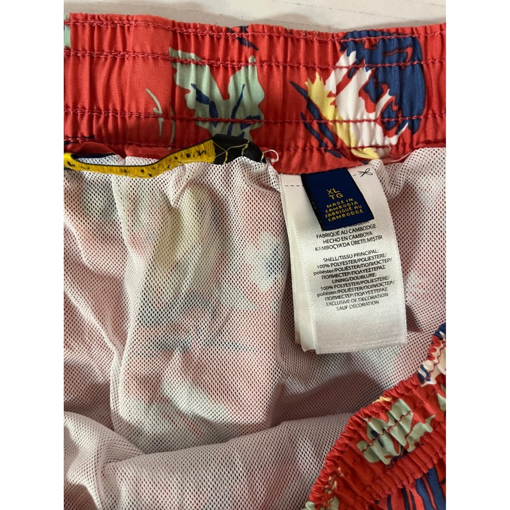 Polo Ralph Lauren Swim Trunks Men's XL Red Tropical Island Print Shorts - Picture 5 of 8